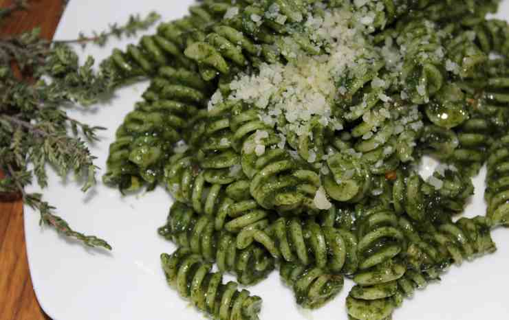 fusilli al pesto di cime di rapa