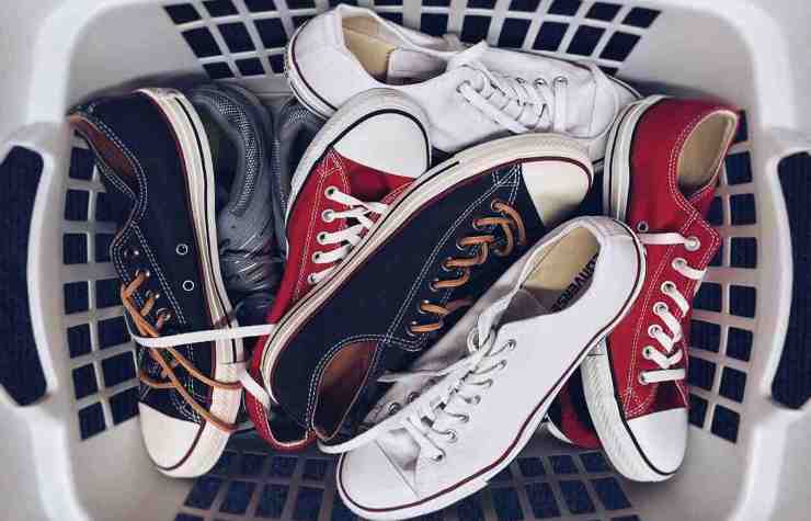 scarpe lavatrice
