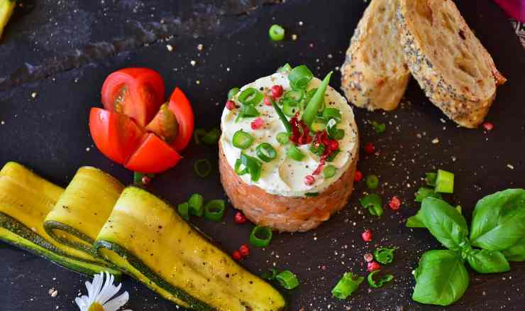 zucchine e salmone