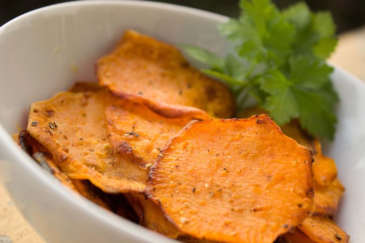 chips croccanti di zucca