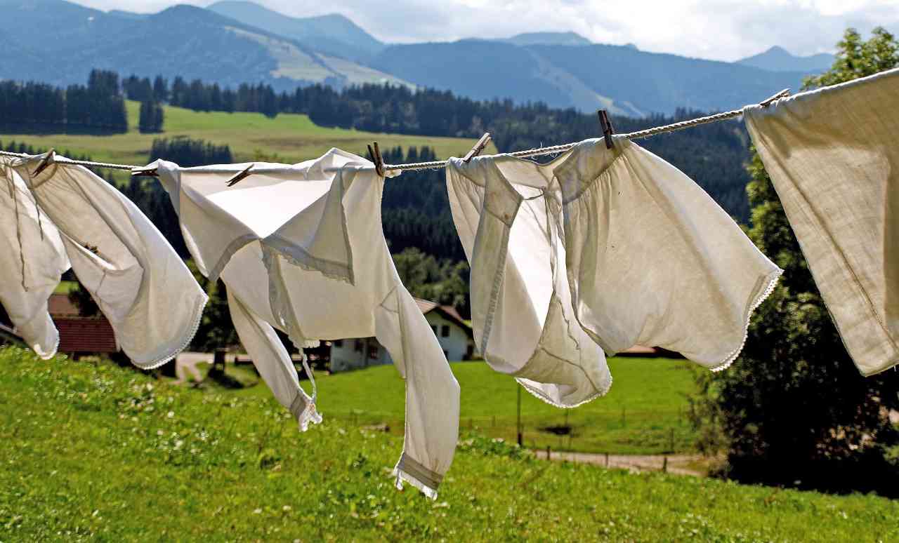 pioggia panni stesi