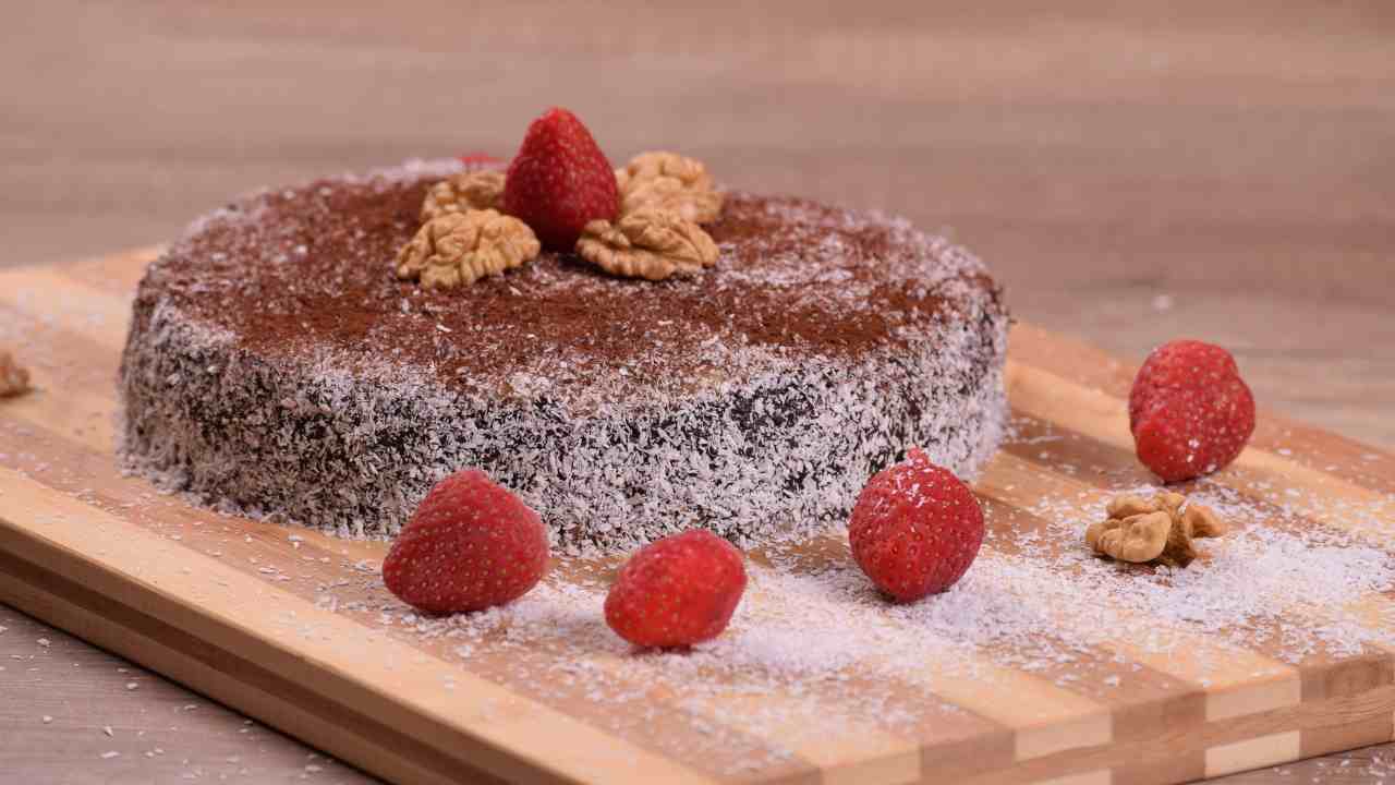 torta al cioccolato e lamponi