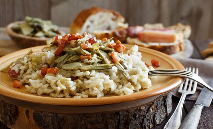 risotto carciofi pancetta