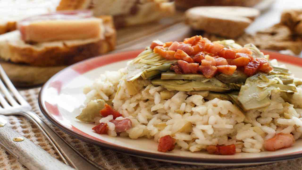 risotto carciofi pancetta