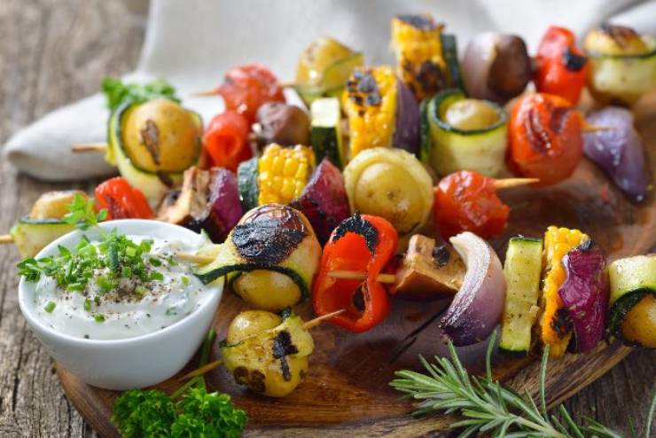 spiedini di verdure miste per natale vegetariano