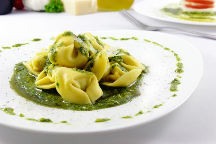 pasta al pesto di spinaci