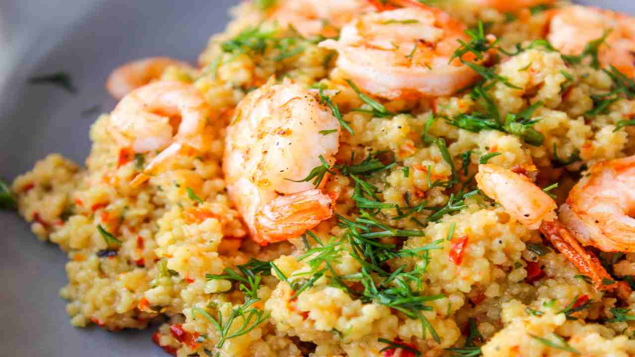 cous cous gamberetti menta