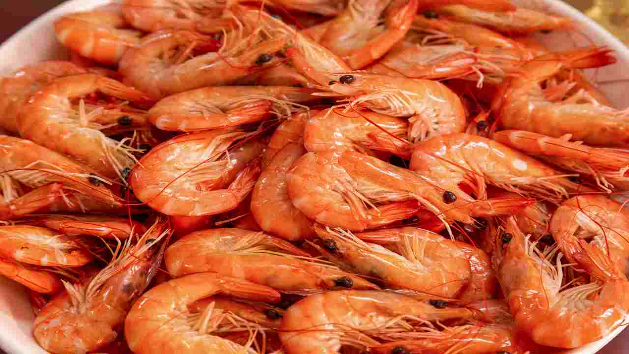 pulire scampi gamberi