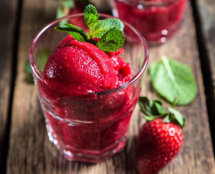 sorbetto alle fragole