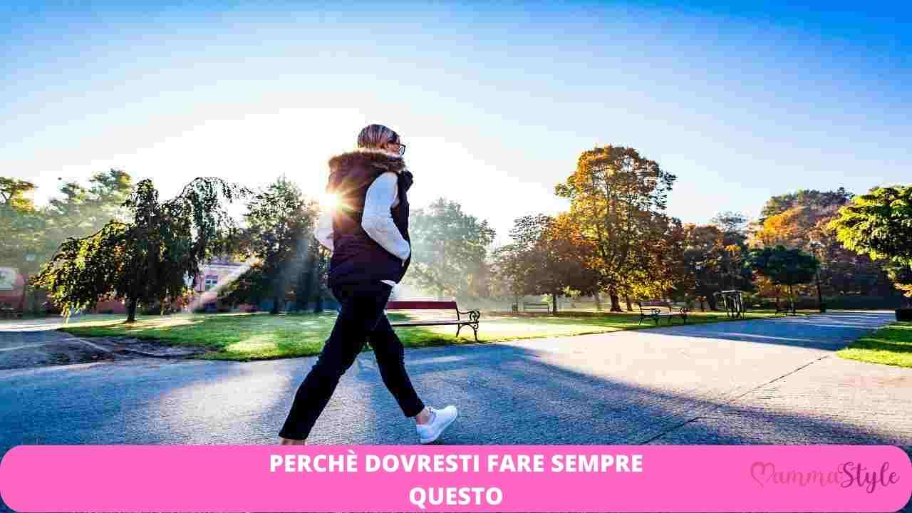 camminare stomaco vuoto