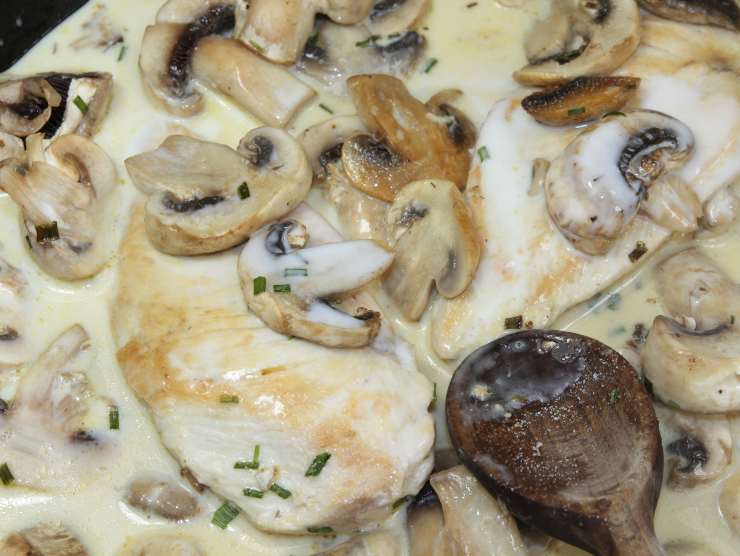 pollo funghi