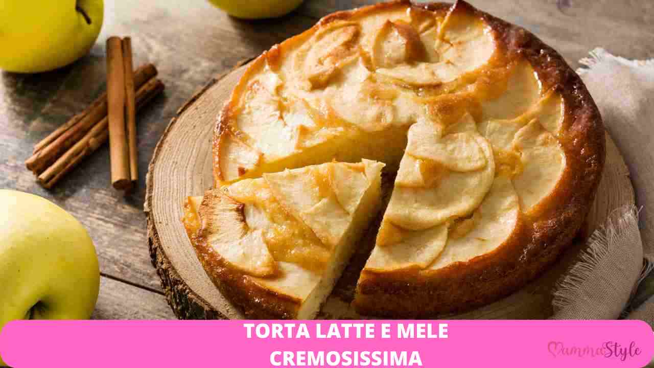 torta latte mele