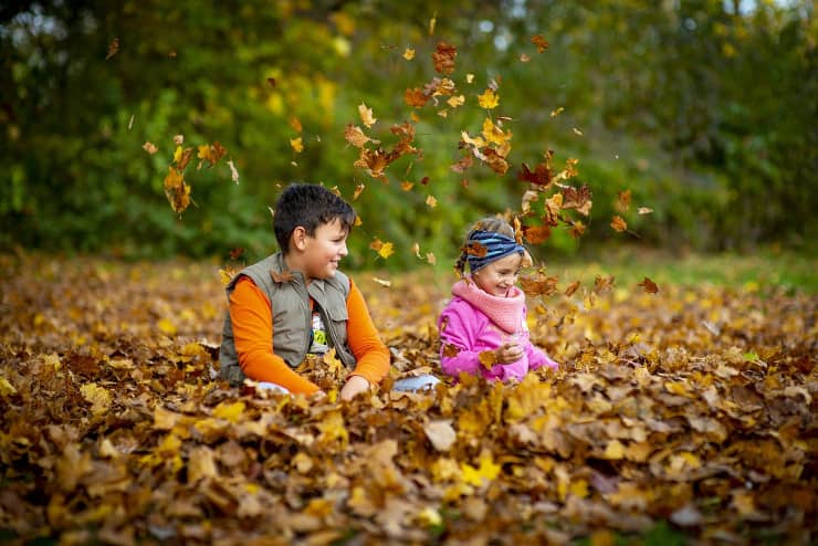 portare bambini autunno