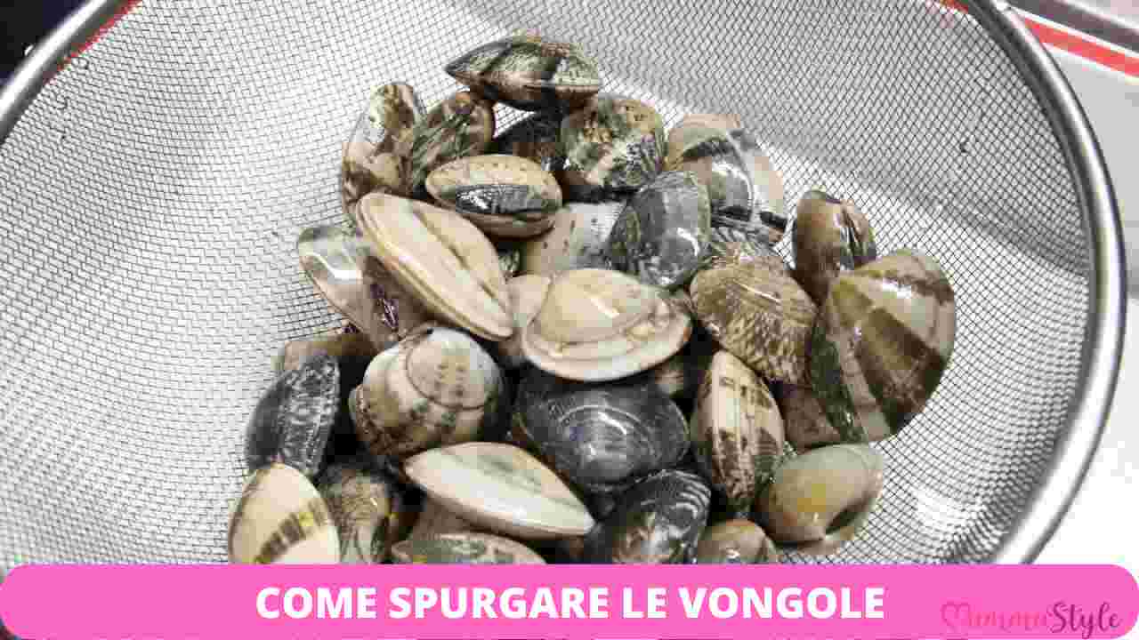 spurgare vongole