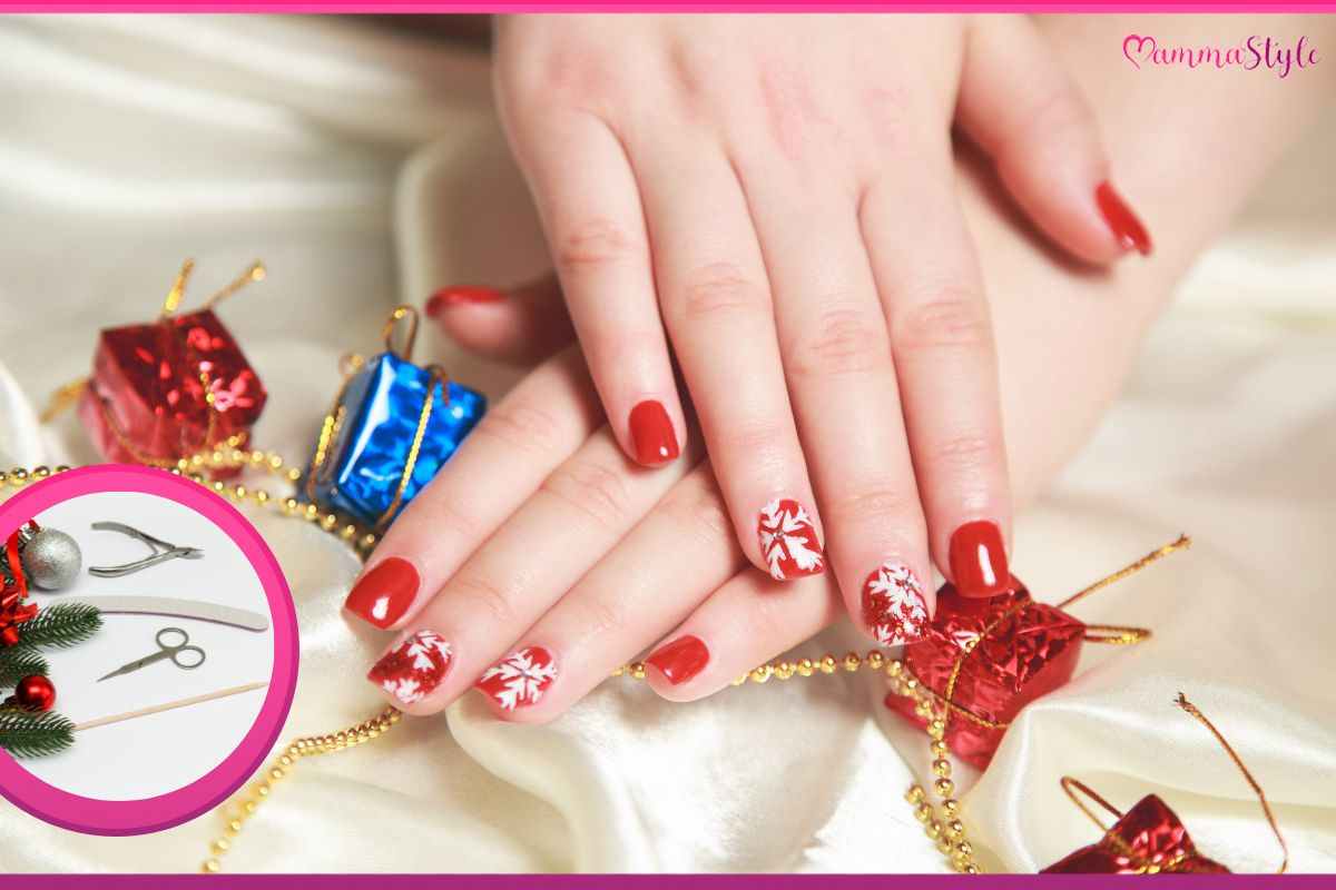 manicure natalizia