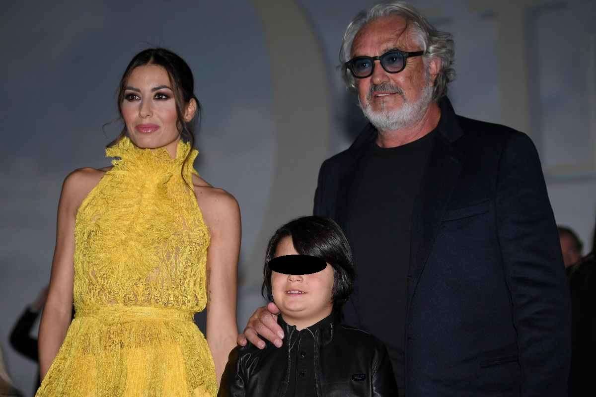 Nathan Falco con i genitori, Elisabetta Gregoraci e Flavio Briatore