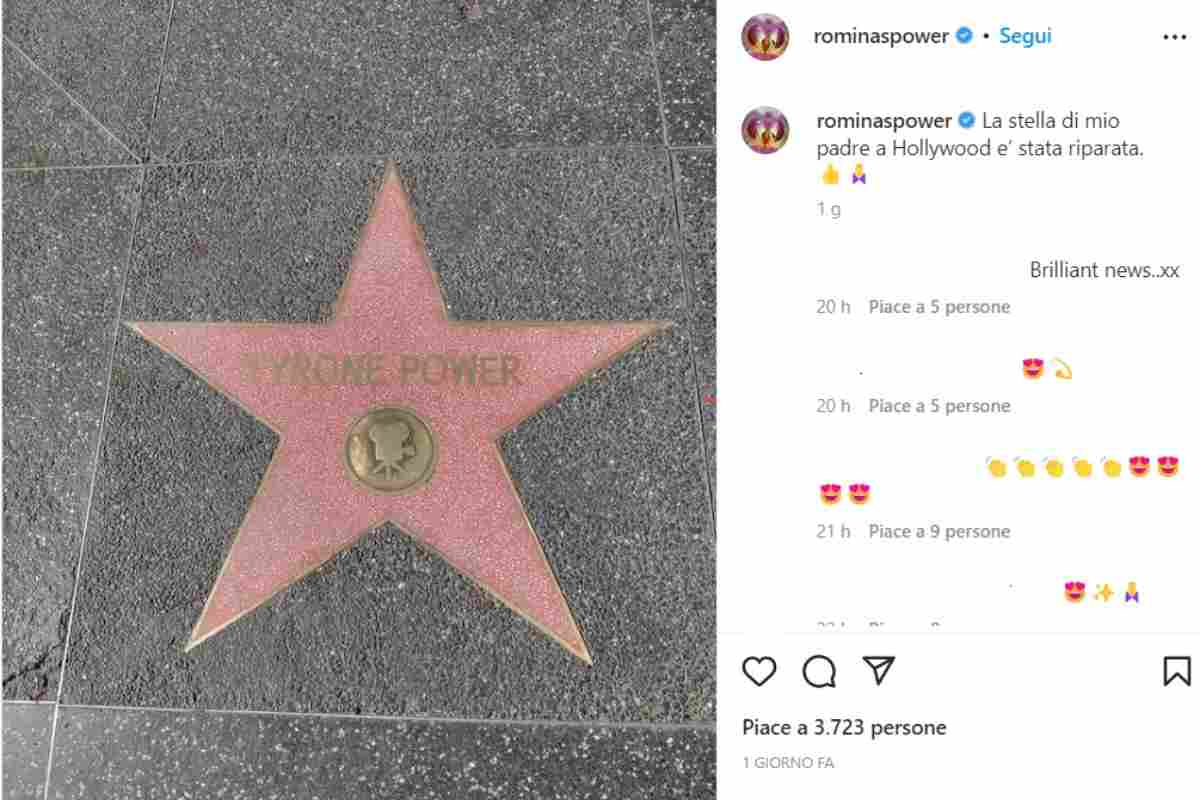 Il riconoscimento sulla Walk of fame