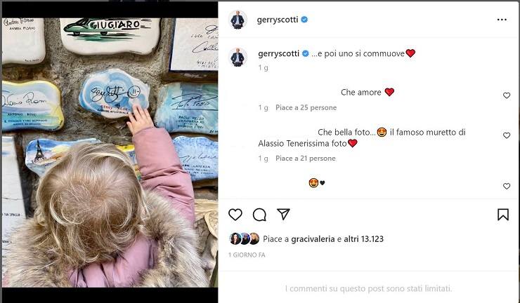 Gerry Scotti ed il suo post molto commuovente