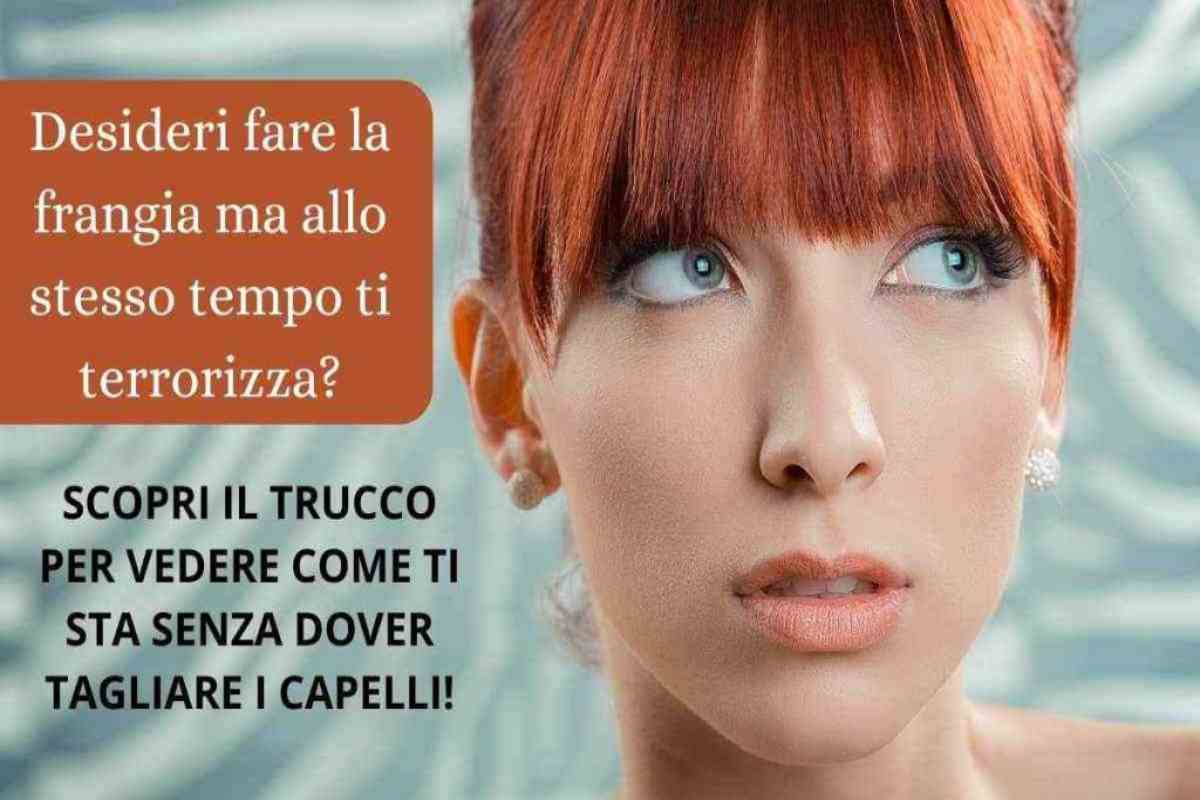 Trucco per avere la frangia senza tagliare capelli