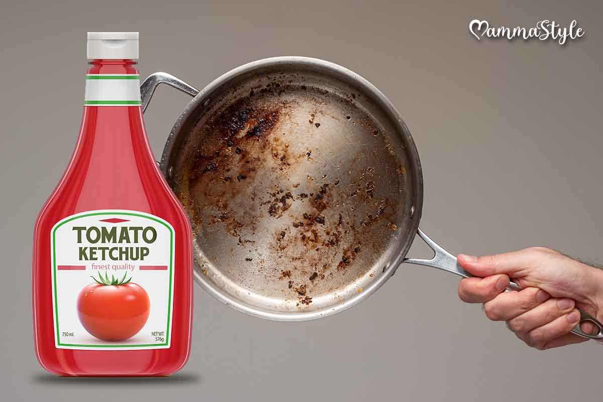 Trucco del ketchup per le pentole