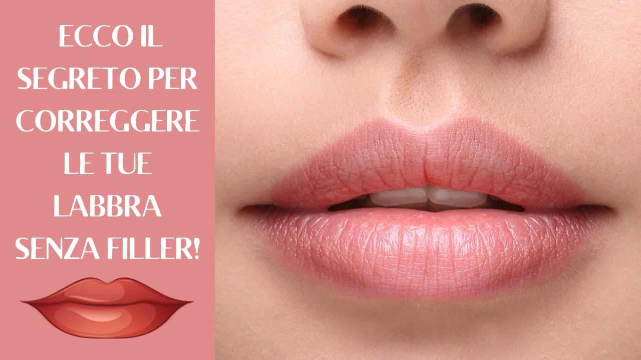 il trucco per per correggere la forma delle labbra senza filler