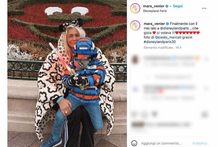 Mara Venier con il nipote a Parigi