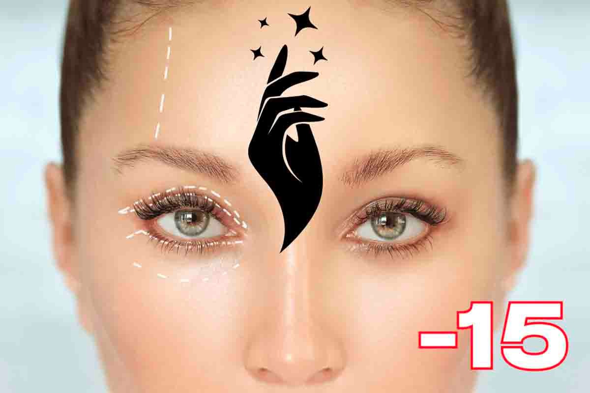 trucco per eliminare le palpebre cadenti