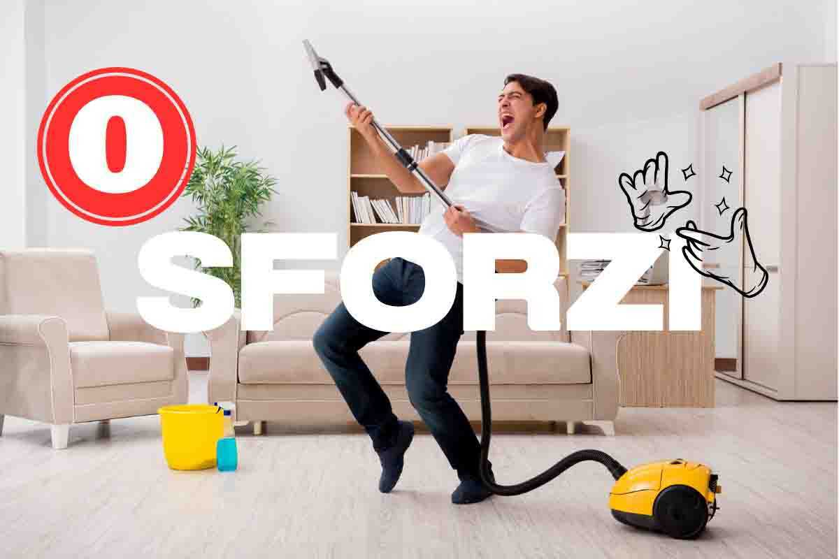 zero sforzi pulizia aspirapolvere profumare casa