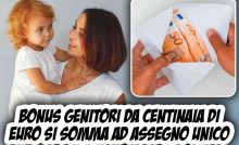 Bonus genitori da centinaia di euro